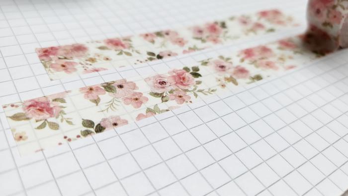 Washi Tape rosa Blumen